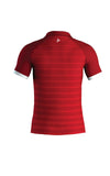Short Sleeve Red Graphic Polo Shirt
